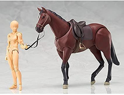 Amazon.com: Max Factory Horse (Chestnut) Figma Action Figure : Toys & Games Horse Poses Reference, Animal Figurine Toys, Poses Manga, White Figures, Chestnut Horse, Figure Poses, Figure Drawing Reference, Art Poses, Animal Figures