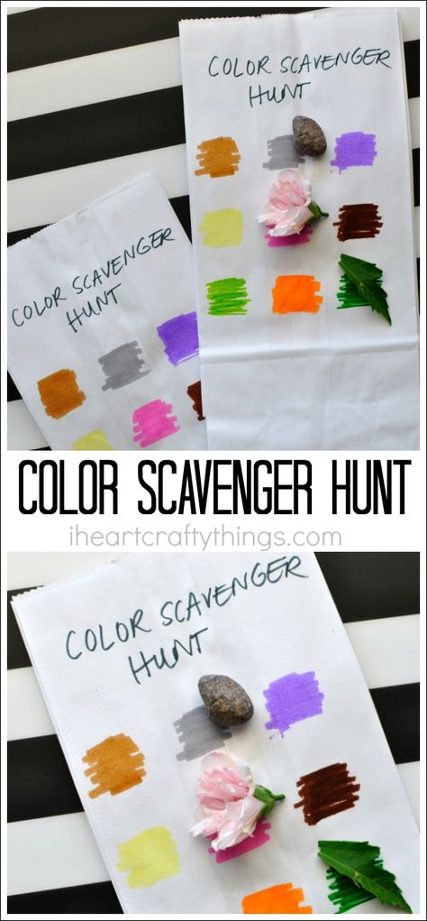 This simple color scavenger hunt for kids is unbelievably easy to throw together last minute and the kids have fun with it every single year. Great outdoor activity for kids, summer activity for kids, kids camping activity, color learning activity, and preschool color activity. Color Scavenger Hunt, Preschool Color Activities, Babysitting Activities, Camping Activities For Kids, Preschool Colors, Scavenger Hunt For Kids, Scavenger Hunts, Outdoor Activities For Kids, E Mc2