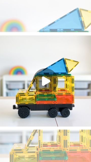 CONNETIX® Magnetic Tiles on Instagram: "CONNETIX 3 Vehicle Designs! 🌈🚗  Looking for vehicle inspiration for your little vehicle loving kids? We have you covered from ice cream truck to Ute and a boat on a trailer 🛥️   With our unique bevel design and rubber wheels our CONNETIX Car Bases will have your little people enthralled in vehicle play for hours! @dudekidz shows us how it’s done 😍  Have you tried building vehicles yet? What has been your favourite design?   Don’t forget to tag us in your CONNETIX play for your chance to be featured.   Happy Playing 🌈 #CONNETIX #connetixtiles #connetixvehicle" Magnetic Blocks Ideas, Magna Tiles Ideas For Kids, Magnetic Tiles Ideas For Kids, Connetix Ideas, Magnatile Ideas, Picasso Tiles, Connetix Tiles, Magna Tiles, Tiles Ideas