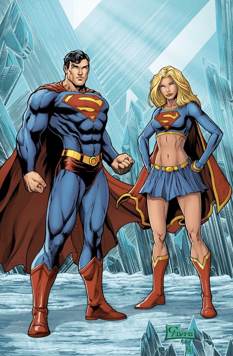 Superman/Supergirl commission collaboration with Mikey Babinsky, Cam Adams on ArtStation at https://www.artstation.com/artwork/PkGP1 Superman Comic Art, Superman And Superwoman, Superman Supergirl, Superman And Wonder Woman, Superman Artwork, Supergirl Superman, Supergirl Comic, Superman Family, Superman Man Of Steel