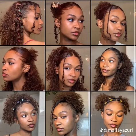 Cute Curly Wedding Hairstyles, Short Nature Curly Hairstyles, 2023 Back To School, Cabello Afro Natural, Mixed Curly Hair, Quick Natural Hair Styles, Drawing Hair, Cute Curly Hairstyles, Protective Hairstyles Braids