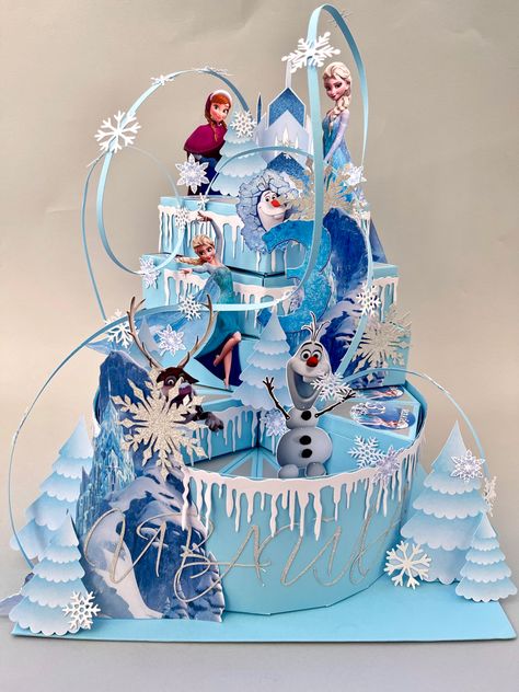 Elsa And Anna Cakes, Elsa And Anna Cake, Cardboard Cake, Anna Cake, Baby Party Decorations, Frozen Birthday Theme, Big Ben Clock, Birthday Cake Decorating Ideas, Frozen Birthday Cake