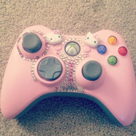 #Pink #Cute #HelloKitty #Amazing   #Xbox #Control #Glitter Pink Controller, Charmmy Kitty, Geeky Girls, Pink Stuff, Pink Things, Xbox Controller, Cute Slippers, Tech Toys, Hello Kitty My Melody