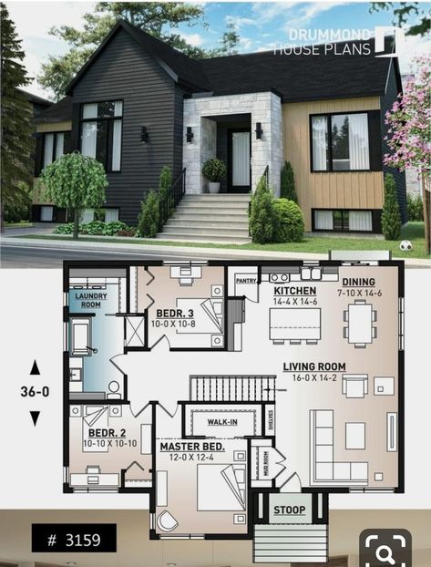 Floorplan 3 Bedrooms, 3 Bedroom Scandinavian House, House Layout Plans 1 Story, Single Story Floorplans, 1400 Sq Ft House Plans 2 Story, Scandinavian House Layout, Scandinavian Style House Exterior, Scandinavian Style Exterior, Scandinavian Style Home Exterior