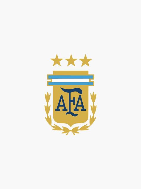 "Argentina AFA 3 Stars Logo " Sticker for Sale by crscntbttrfly | Redbubble Argentina Logo 3 Star, Argentina Logo Football, Argentina Logo Wallpaper, Argentina Football Team Logo, Topper Argentina, Argentina 3 Star, Argentina Png, Stickers Argentina, Argentina Fc