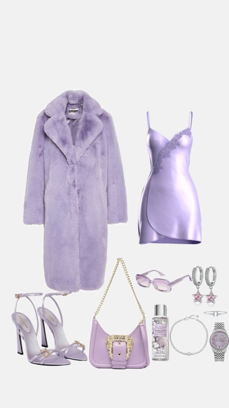 #lilac #lilacoutfit #partyoutift #outfit Bratz Aesthetic Outfit, Classy Prom Dresses, Purple Outfits, Prom Dress Inspiration, Prom Outfits, Fashion Design Sketches, Complete Outfits, Really Cute Outfits, Fancy Outfits