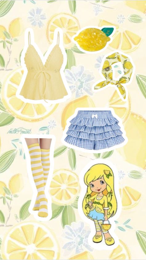 lemon meringue🍋💛 strawberry shortcake halloween college costume Lemon Meringue Costume, Lemon Meringue Strawberry Shortcake, Strawberry Shortcake Halloween, Strawberry Shortcake Halloween Costume, Strawberry Shortcake Outfits, Strawberry Shortcake Costume, Blonde Halloween Costumes, College Costumes, Cute Group Halloween Costumes