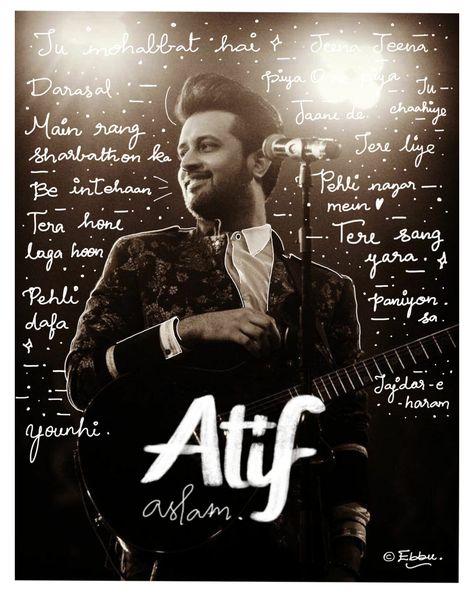 Atif Aslam Wallpapers, Atif Aslam Hd Photos, Atif Aslam Aesthetic, Arijit Singh Aesthetic, Bollywood Singers, Pakistani Music, Best Music Artists, Drawings For Boyfriend, Open Mic