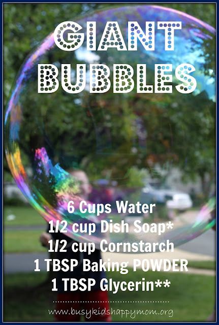 Giant Bubble Recipe, Vetenskapliga Experiment, Oppgaver For Barn, Bubble Recipe, Bubble Fun, Giant Bubbles, Bubble Party, Boredom Busters, Summertime Fun