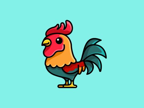 Rooster Illustration, Animal Outline, Rick And Morty Poster, Arte Doodle, Outline Illustration, Cute Cartoon Animals, Animal Projects, Cute Animal Drawings, Cartoon Animals