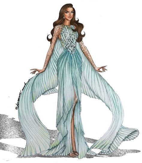 Miss Universe Dresses, Nadia Ferreira, Fashion Model Drawing, Met Gala Outfits, Fashion Sketching, Fashion Illustration Tutorial, Pageant Gown, Fashion Illustration Sketches Dresses, Fashion Design Patterns