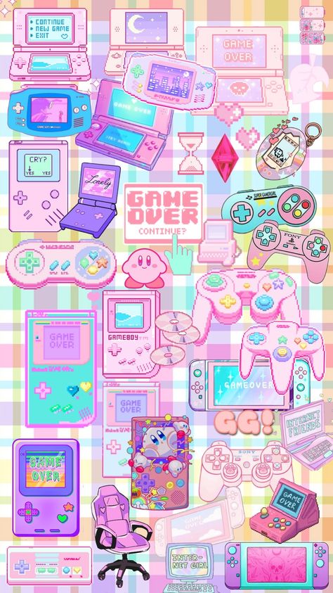 Millenials Aesthetic, Pastel Arcade, Pixel Y2k, Kawaii Arcade, Gamergirl Aesthetic, Kawaii Vaporwave, Neo Retro, Japanese Summer, Vintage Arcade