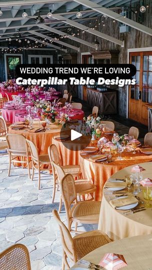 224K views · 349 reactions | Our current obsession? Caterpillar table designs for wedding receptions!

😍 Why you might love this trend: If your venue has round tables but you love the idea of a long family style table, this is a great solution. Want to have fun with your linens? This idea is great for maximalist couples!

TIP: This table design is best for weddings with a guest size of under 50.

👉🏼 What do you think of this trend?? 

credits:
1. @juliaandevita @santorinievents @bettyflowerssantorini
2. @gritandgraceinc @abbyjiu @sophiefelts
3. @sartoria_floreale @weddingplanner.daniela.sforna
4. @jovemeyer @borrowedblu @flover
5. @srs_events @lovebloomsdc @prettylittleweddingco @nuagedesignsinc

#weddingtrends #weddingreception #weddingideas #weddinginspo #weddingdecor | Green Wedding Caterpillar Table Wedding, Round Table Wedding Reception, Family Style Wedding Dinner, Family Style Weddings, Round Wedding Tables, Family Style Table, Wedding Reception Table Decorations, Magnolia Wedding, Thanksgiving 2024