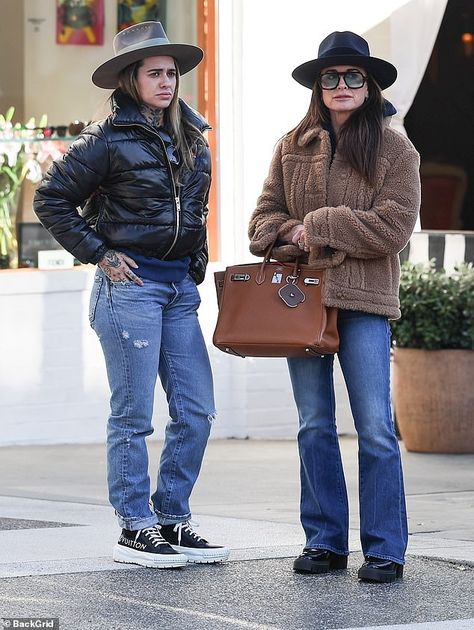 Kyle Richards further fueled rumors of a romance with Morgan Wade after being spotted with the country music star on a lunch date alongside Kyle's sister Kathy Hilton Kyle Richards House Interior, Kyle Richards Style, Kyle Richards House, Kylie Richards, Morgan Wade, Louis Vuitton High Tops, Kathy Hilton, Kyle Richards, Clap Back