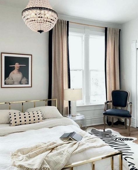 Parisian Bedroom Ideas, Parisian Bedroom Decor, Parisian Bedroom, Modern Parisian, French Style Bedroom, Parisian Decor, Gray Walls, White Bed, Furniture Office