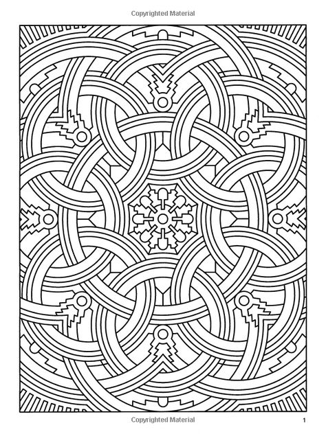 Difficult Geometric Design Coloring Pages | Amazon.com: Deco Tech: Geometric Coloring Book (Dover Design Coloring ... Geometric Coloring Pages, A Coloring Page, Designs Coloring Books, Mandalas Painting, Pattern Coloring Pages, Dover Publications, Adult Colouring Pages, Mandalas Drawing, Colouring Pics