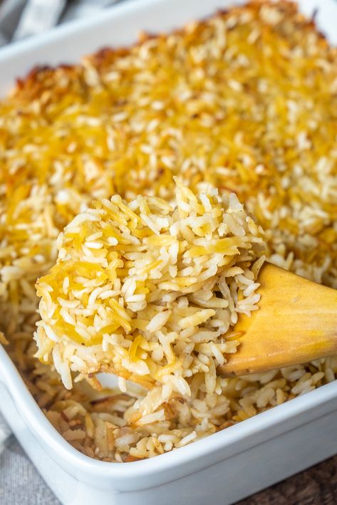 Oven Baked Rice Pilaf | 12 Tomatoes Rice Baked In Oven, Oven Baked Rice Recipes, Baked Rice Recipes Oven, Baked Rice Pilaf, Baked Rice Casserole, Rice Pilaf With Orzo, Oven Baked Rice, Rice Bake Recipes, Rice Pilaf Recipe