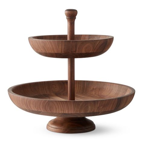 Walnut Tiered Fruit Bowl #williamssonoma