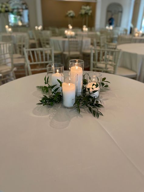 Round Eucalyptus Centerpiece, Eucalyptus Round Table, Eucalyptus Centerpiece Round Table Wedding Table Decor, Eucalyptus Center Piece Round Table, Wood Round Centerpiece With Eucalyptus, Silver Dollar Eucalyptus Wedding Table, Greenery Wedding Theme, Eucalyptus Centerpiece, Round Wedding Tables