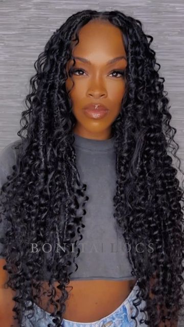 ʙᴏɴɪᴛᴀʀᴇʙᴇʟ shared a post on Instagram: "Waterfall Locs with extra human hair (4 bundles used) ✨ @bonitalocs Waterfall Locs gives the illusion of a weave without having one 🤭 all time fav! Now booking for October ! Dm only! Client @thewildrichkids #bonitalocs #bonitarebel #waterfalllocs #humanhairlocs #locstyles #locs4life #locstylist #iehairstylist #iehair #iesalon #fauxlocsatl #fauxlocsmiami #fauxlocsmiami #fauxlocsnbeautiful #fauxlocstexas #fauxlocshouston #fauxlocsphilly #fauxlocschica Water Wave Crochet Butterfly Locs, Locs With Bundles, Waterfall Locs Crochet, Illusion Locs, Waterfall Locs Tutorial, Marly Hairstyles, Boho Crochet Hairstyles, Goddess Locks With Curls, Crotchet Locs Black Women