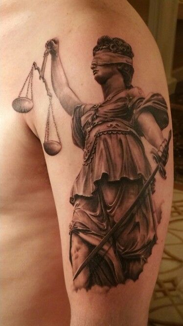 #brockstattooz #scalesofjustice #ladyofjustice #justice #forjusticeandforall #tattoo #ink Lady Justice Tattoo Sleeve, Justice Tattoo Men, Goddess Of Justice Tattoo, Lady Justice Tattoo, Scales Of Justice Tattoo, Mosaic Tattoo, Mine Tattoo, Sage Room, Truth Tattoo