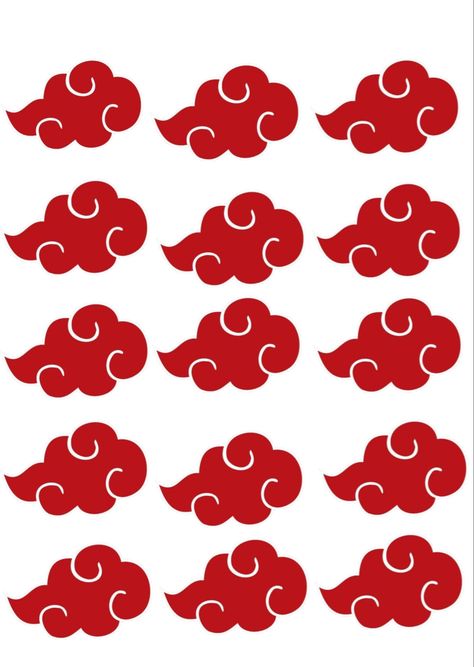 Akatsuki Wedding Theme, Akatsuki Birthday Party, Naruto Birthday Party Ideas, Naruto Clouds, Naruto Party Ideas, Anime Fabric, Naruto Birthday, Cartoon Fabric, Anime Accessories