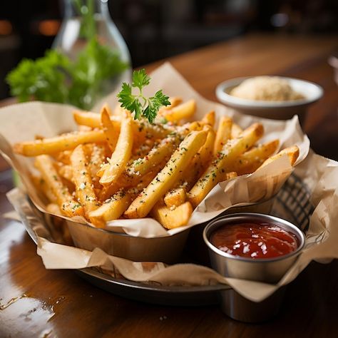 Photo crispy french fries with ketchup i... | Premium Photo #Freepik #photo French Fry Photography, French Fries Street Food, French Fries Poster, Fries Toppings, French Fries Photography, French Fries Aesthetic, French Fries Images, Fries Photography, Types Of French Fries