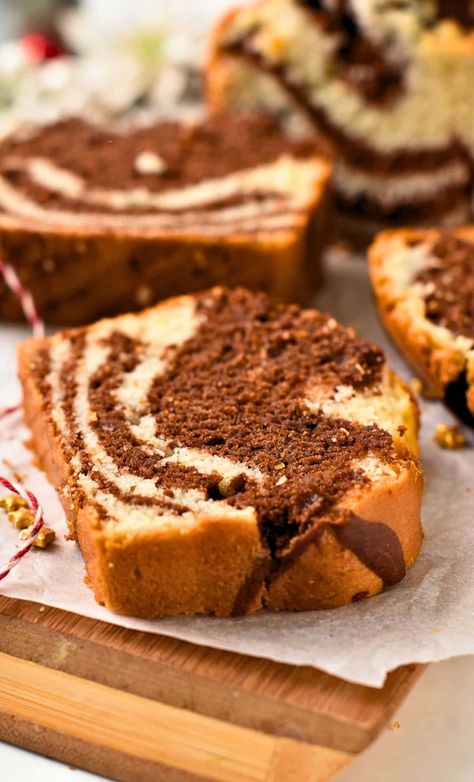 Marble Pound Cake (5 Ingredients, No Eggs) - The Conscious Plant Kitchen The Conscious Plant Kitchen, Marble Pound Cake, Conscious Plant Kitchen, Orange Pound Cake, Cake 5, Plant Kitchen, Oat Pancakes, Dairy Free Eggs, Brownie Cake