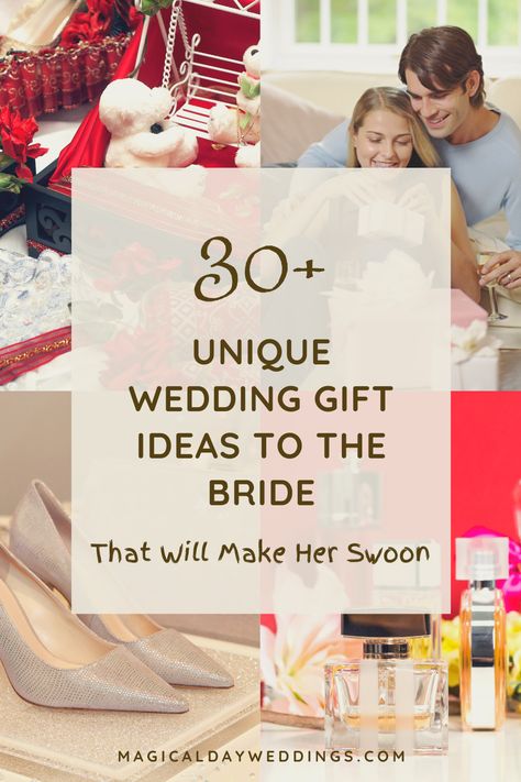 Your wedding day fast approaches. Are you looking for a sweet wedding gift that will make your loved one smile? Look no further! Here we have compiled a list of unique wedding gift ideas that will make her swoon. From personalized to practical, from romantic to simple and sweet. We have all the gift ideas that will help you show your lover that you love her and are for her. Pre Wedding Gift For Bride, Wedding Morning Gifts For Bride, Wedding Presents Ideas, Gifts For Wife On Wedding Day, Wedding Gift List Ideas, Wedding Gifts For Sister, Traditional Wedding Gifts For Bride And Groom, Wedding Gift For Wife, Gift For Bestfriend's Wedding