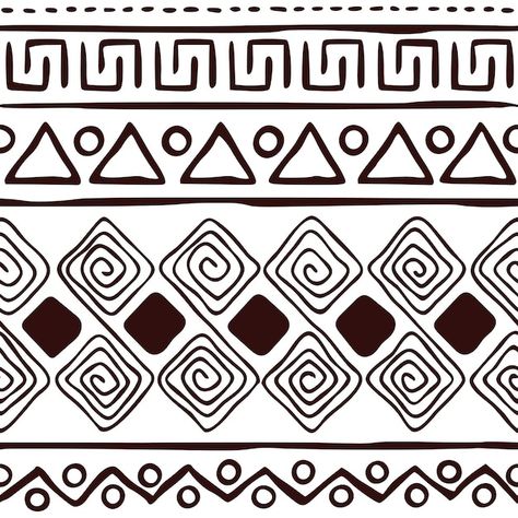 Motivos africanos de origen étnico de pa... | Premium Vector #Freepik #vector #fondo-etnico #diseno-textil #patrones-etnicos #seamless-pattern African Pattern Art, Boho Pattern Design, Africa Pattern, African Pattern Design, Afrique Art, African Art Paintings, Music Illustration, Textile Prints Design, Fabric Stamping