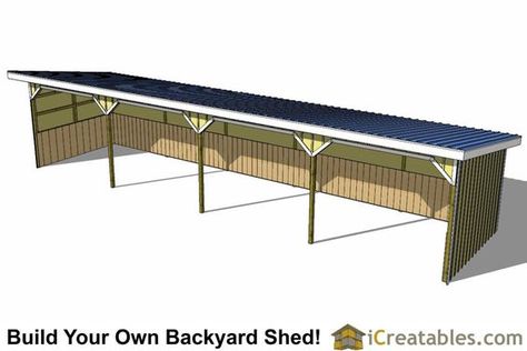 12x48 Run In Shed Plans Horse Shelter Plans, Horse Run In Shed, Run In Shed Plans, Horse Shed, Lean To Shed Plans, Horse Shelter, Run In Shed, Lean To Shed, Build Yourself