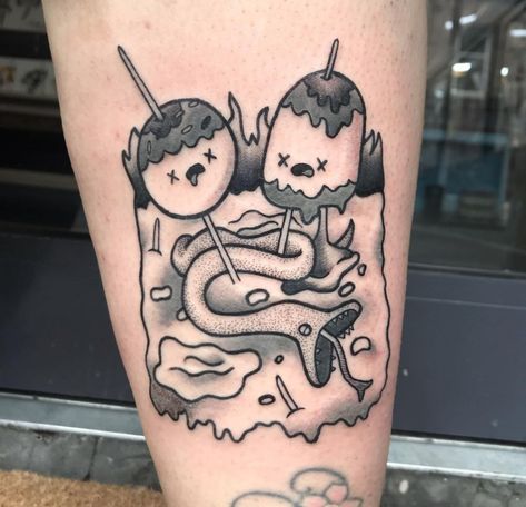 Cool Adventure Time Tattoos, Adventure Time Treehouse Tattoo, Bubbline Tattoo, Hambo Tattoo, Adventure Time Flash Tattoo, Marceline Tattoo, Adventure Time Tattoo, Funky Tattoos, Daisy Tattoo