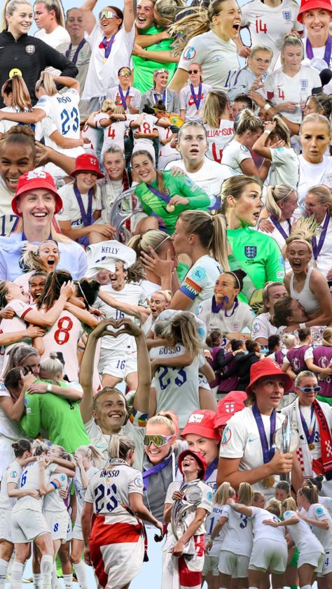 Lionesses- European Champions 2022 🦁 Lionesses Wallpaper, Football Lionesses, Lionesses Football, Football Inspiration, Football Things, England Lionesses, Character Collage, England Ladies Football, Football Background