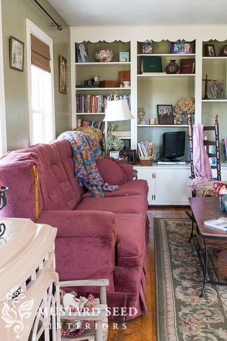 Sally's farmhouse living room | the before | Miss Mustard Seed Dream Living Room, Miss Mustard Seed, Upright Piano, Miss Mustard Seeds, Farmhouse Living Room, For My Mom, Dream Living, Mustard Seed, Farmhouse Living