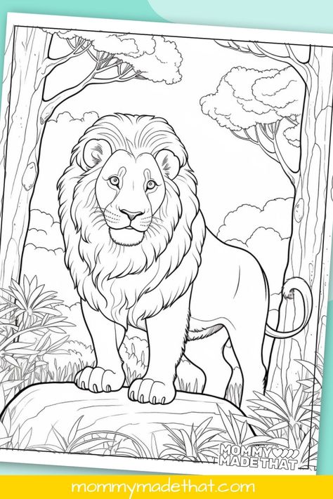 Lion Coloring Pages (Lots of Cute Free Printables) Lion Coloring, Lion Coloring Pages, Family Coloring Pages, Lion Family, Family Coloring, Cute Lion, Ancient Myths, Online Coloring Pages, Steampunk Design