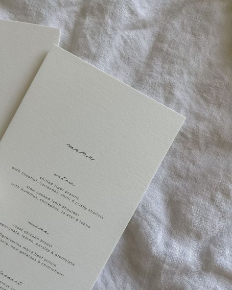 Wedding • Instagram Invitation Flat Lay Weddings, Classy Wedding Stationary, White Wedding Stationary, Menu Graphic Design, Minimalist Wedding Design, Wedding Presentation, Wedding Menu Design, Puglia Wedding, Wedding Menus Design