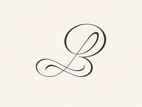 LB Monogram by Boldatwork B Calligraphy Letter, Lb Tattoo, Lb Monogram, Cursive Monogram, Letter B Tattoo, B Letter Design, Br Monogram, Lb Logo, Handmade Logo Design