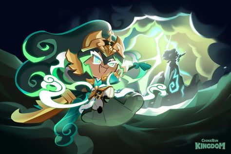 Stormbringer Cookie, Crk Ocs, Cookie Run Kingdom Art, Cartoon Pose, Witches Castle, Kingdom Art, Kingdom City, Cake Tower, Cookierun Kingdom