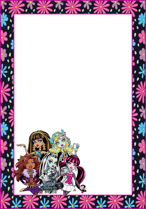 Monster High Invitations, 1st Bday Cake, Printable Frames, Stationary Paper, Monster High Party, Stationary Cards, Monster High, Free Printables, First Birthdays