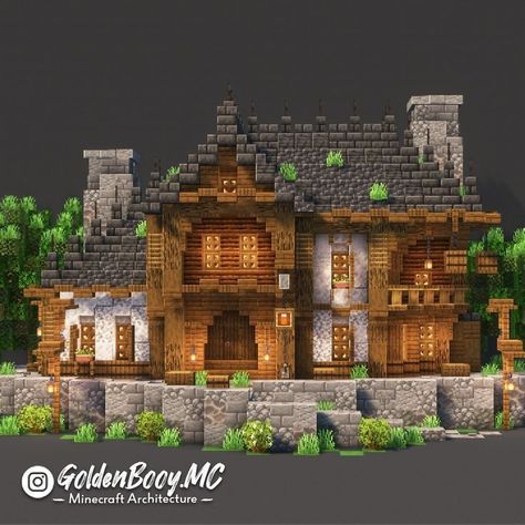 Minecraft Mansion Ideas Medieval, Big Medieval House Minecraft, Big Minecraft Mansions, Medieval Mansion Minecraft, Medieval Minecraft Houses Tutorials, Pixelmon House, Big Minecraft Houses Mansions, Medieval Houses Minecraft, Medieval Minecraft Castle