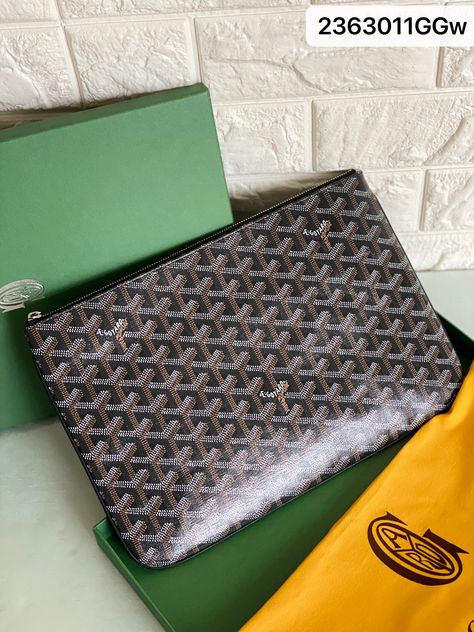 Goyard Clutch, Goyard Pouch, Goyard Trunk, Goyard Tote, Dream Bag, Dream Bags, Goyard Bag, Outfit Grid, Handbag Black