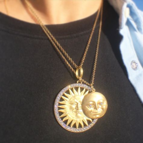 Indie Jewelry, Total Solar Eclipse, Moon Face, August 21, Solar Eclipse, The Sun, Solar, Chain Necklace, Pendant Necklace