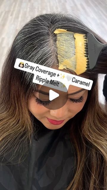 Patricia Nikole on Instagram: "✨Leave a ❤️ for this #satisfying 👸🏻Gray Coverage +✨🤍Caramel Ripple Melt ✨that I created for my beautiful client for Summer☀️🙌🏽!  I used all @schwarzkopfusa ✨✨  ✨You don’t always need to use lightener to create beautiful looks like this! The Igora Royal Fashion light range is a game changer❤️💜✨  ✨SAVE✨Formula: Base Color: Igora Royal  5-00+ 5-5 Igora Royal Developer 6% (20 Volume)  Mixing Ratio 1:1  ✨Lightener:  BlondMe Bond Enforcing  Clay lighter to paint with & BlondMe Premium Lightener 9 around the face +  BlondMe 6% 20 Volume Premium Developer  ✨All over toner: Igora Vibrance 9.5-4 + 8-11 Schwarzkopf Igora Vibrance Activator Gel 1.9% (6 Vol) 1:1 Mixing ratio   ✨Like, comment, and share with a friend who would love this hair too! 💫  ✨✨✨✨✨✨✨✨✨✨✨✨✨✨✨✨ Schwarzkopf Igora Vibrance Formula, Hair Color Mixing Ratio, Igora Vibrance Toner Formula, Schwarzkopf Toner Formulas, Hair Toner Colors, No Bleach Hair Color, Schwarzkopf Hair Color Chart, Clay Lighter, Igora Hair Color