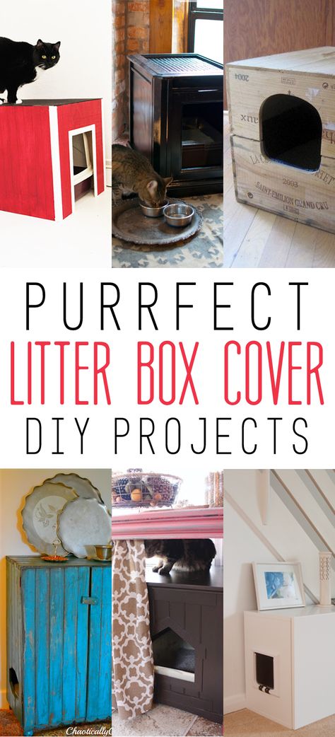 Box Covers Diy, Diy Litter Box, Dog Litter Box, Kat Diy, Litter Box Covers, Dog Toy Box, Diy Dog Toys, Diy Cat Toys, Cat Towers