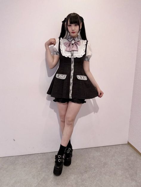 Jirai Kei Fashion Design, Plus Size Jirai Kei, Jirai Kei Blue, Jirai Kei Shirt, Jirai Kei Skirt, Larme Kei, Kawaii Fashion Outfits, Gothic Lolita, Girly Outfits