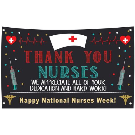 PRICES MAY VARY. Thank You Nurses Backdrop Banner is an impressive doctor and nurses appreciation party decoration for your party. Durable Material - The Kindergarten graduation banner backdrop is made of durable polyester fabric, light weight; It can be folded and easy to carry, washable and reusable. Size - The nurse appreciation week backdrop measures 160 x 100 cm/ 63 x 39 inch, it is large enough for celebration international nurse week party decoration and for photography at your party. Eas Nurses Week Banner, Nursing Party, National Nurses Week, Nurse Party, Thank You Nurses, Nurse Appreciation Week, Nurse Week, Music Words, Graduation Banner