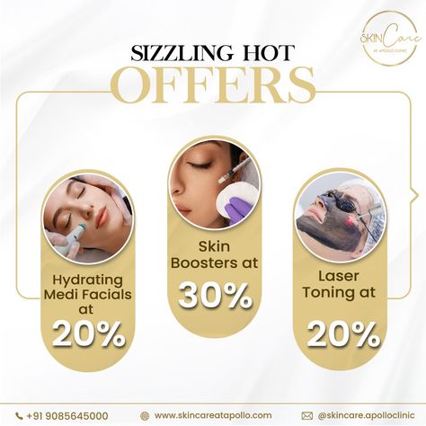 🌞✨Beat the heat and take extra care of your skin this Summer with Skincare at Apollo's sizzling hot offers. ENJOY 💃🧏 Hydrating Medi Facials at 20% off, Skin Boosters at 30% off, and Laser Toning at a refreshing 20% discount! 😍 Don't let the heat dull your sparkle. Take extra care of your skin and shine bright all season long! 💖 Book your slot now 📱 +91- 9085645000 #skinboosters #skincareclinic #hydratingmedifacial #lasertoning #guwahaticity❤️ #drsnehi #skincareatapollo #apolloclinic ... Iv Drip, Facial Aesthetics, Instagram Template Design, Aesthetic Clinic, Skin Care Clinic, Beat The Heat, Dull Skin, Banner Ads, Instagram Template