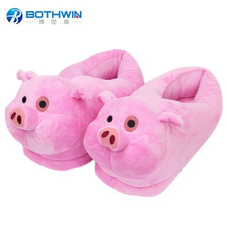 Pink Pig Slippers | ShopLook Gravity Falls Waddles, Slippers Animal, Pig Slippers, Faux Fur Heels, Animal Home, Animal Slippers, Plush Slippers, Home Slippers, Winter Slippers