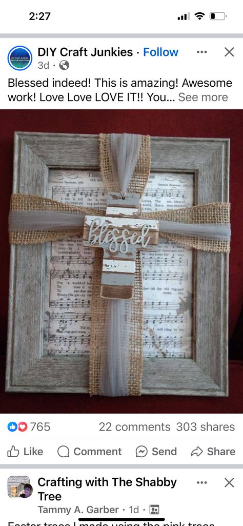 Cross Frames Diy Wall Art, Cross Picture Frame, Burlap Cross On Frame, Wall Of Crosses Ideas, Christian Crafts To Sell, Picture Frame Cross, Christian Diy, Hymnal Crafts, Patriotic Wall Hanging