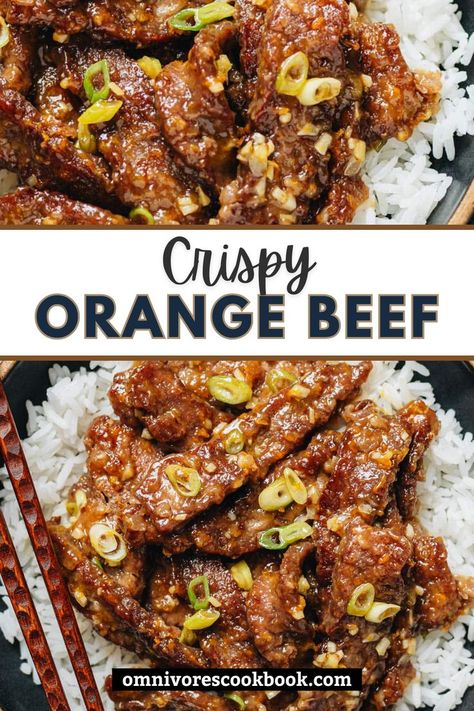 Try this Crispy Orange Beef recipe. Beef combined tangy citrus with savory, slightly sweet flavors. This orange beef recipe is easy to make and perfect for a quick weeknight dinner served over steamed rice. Orange Ground Beef, Orange Beef And Broccoli, Low Carb Steak Dinner, Chinese Food Recipes Beef, Orange Beef Recipe, Crispy Orange Beef, Pork Stir Fry Recipes, Korean Beef Recipes, Orange Beef